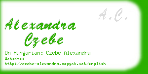 alexandra czebe business card